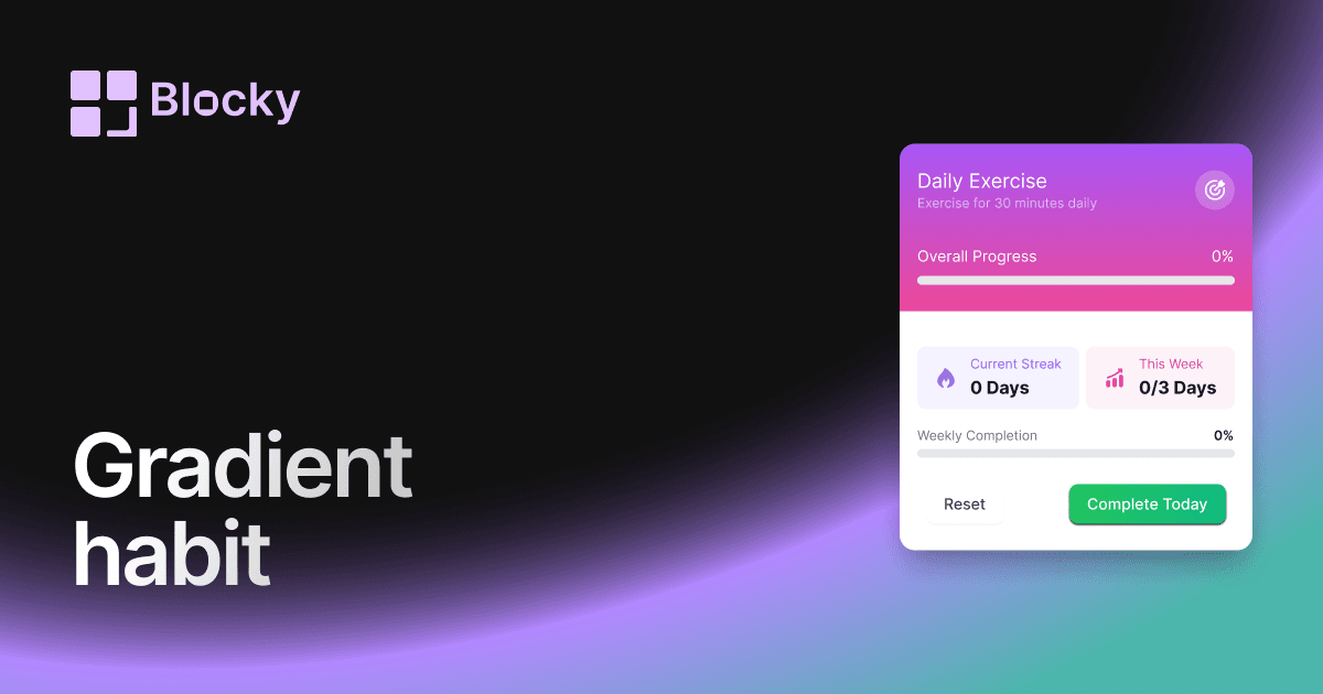 Gradient Habit Tracker preview
