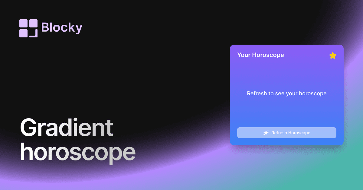 Gradient Horoscope preview