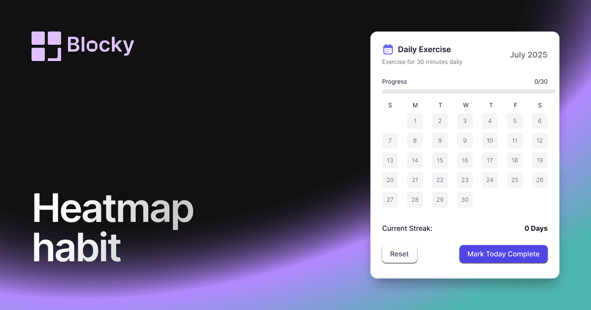 Heatmap Habit Tracker preview
