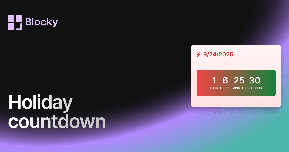 Holiday Countdown preview