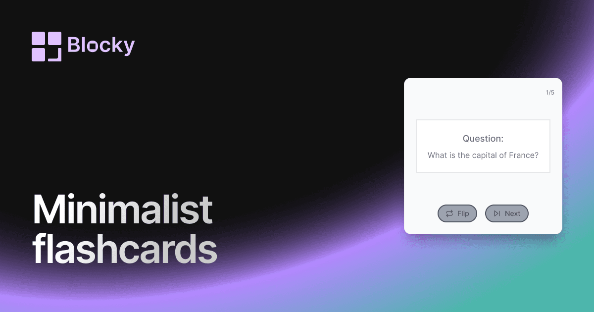 Minimalist Flashcards preview