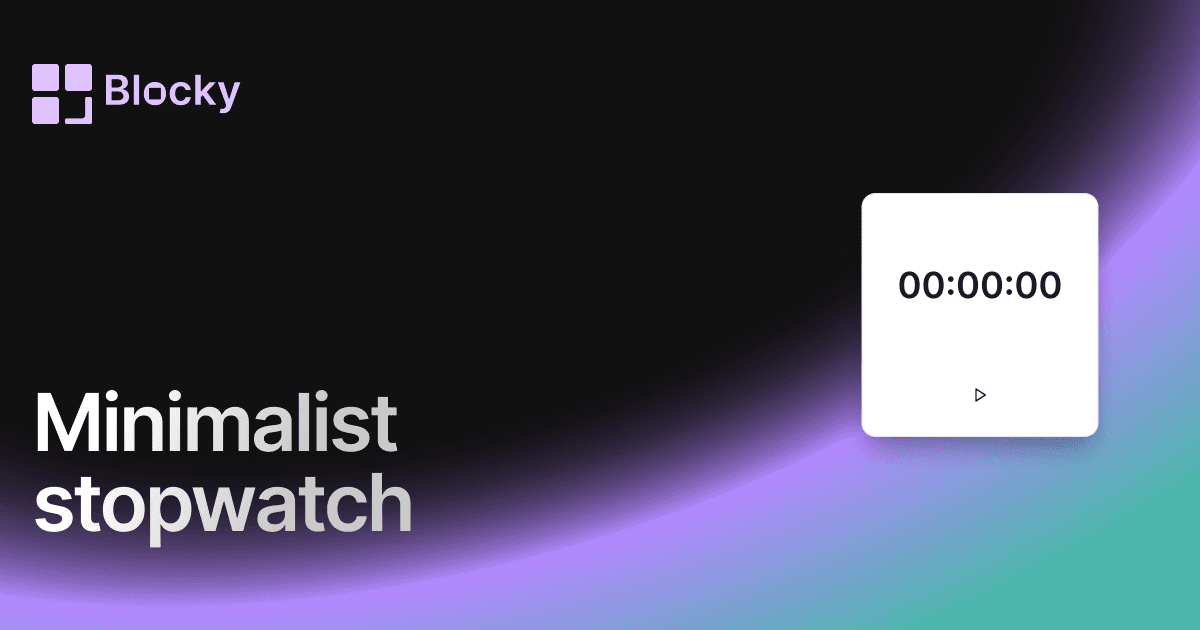 Minimalist Stopwatch preview
