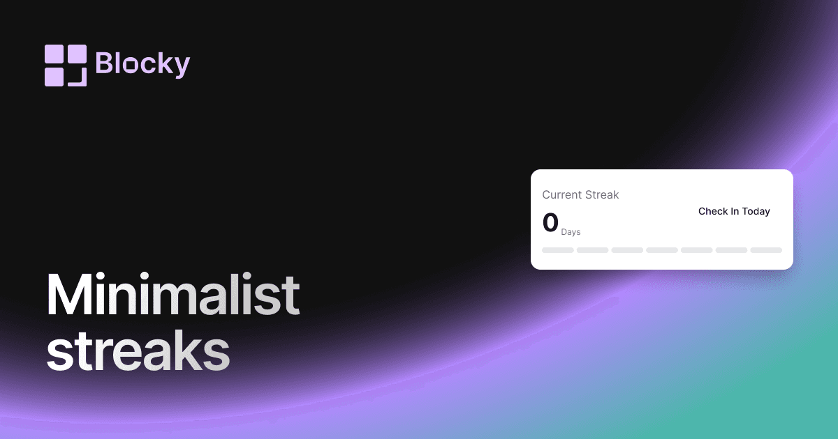 Minimalist Notion Streak Tracker preview