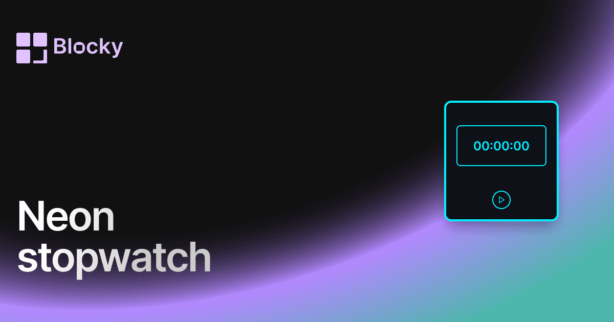 Neon Stopwatch preview