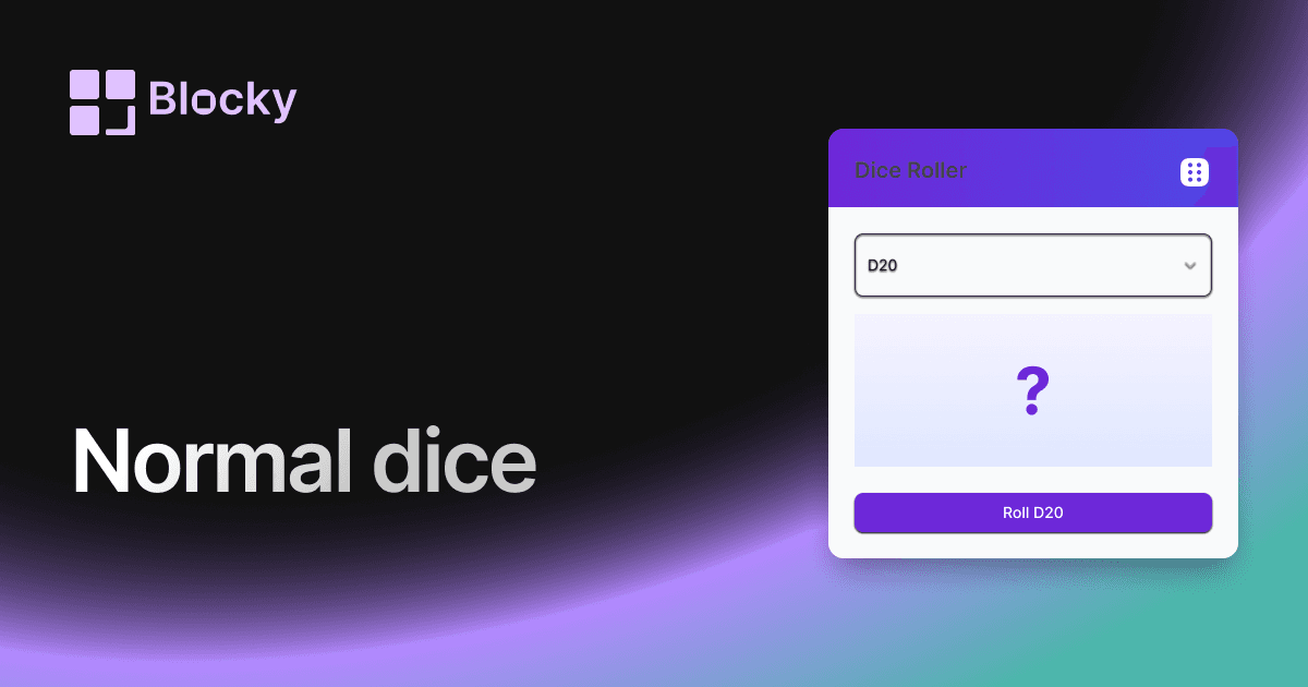 Normal Dice Roller preview