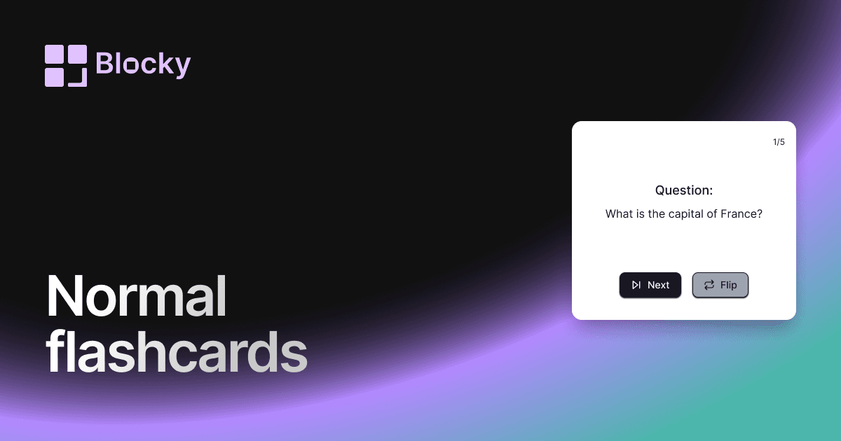 Normal Flashcards preview