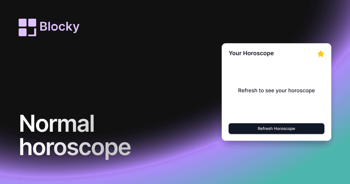 Normal Horoscope preview
