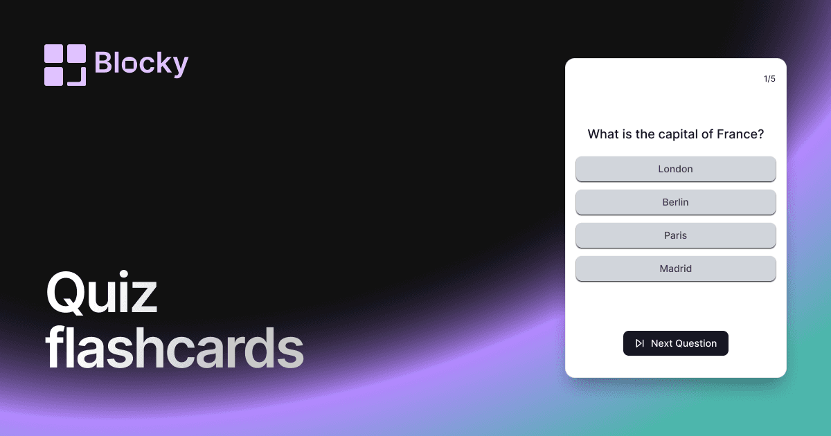 Quiz Flashcards preview