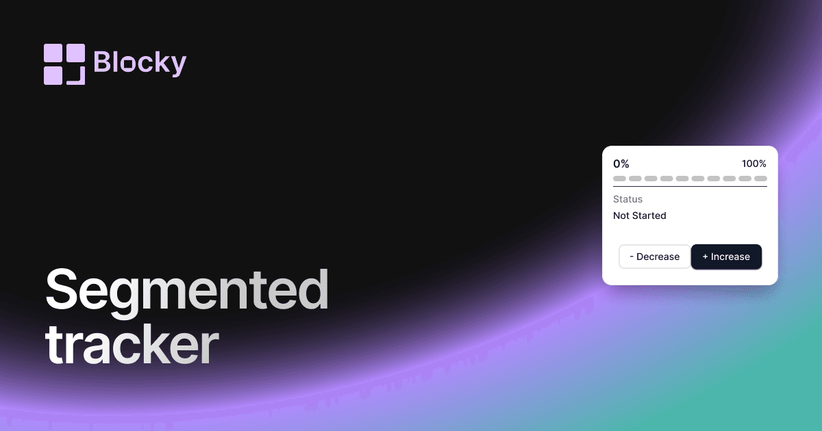 Segmented Progress Tracker preview