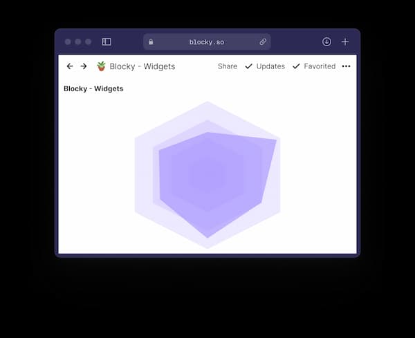 Widget embedded in Notion page
