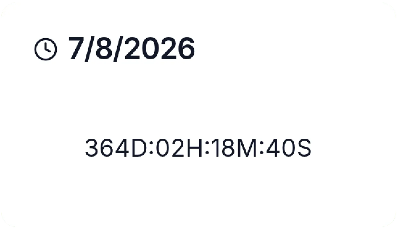 Normal Countdown Timer Notion Widget