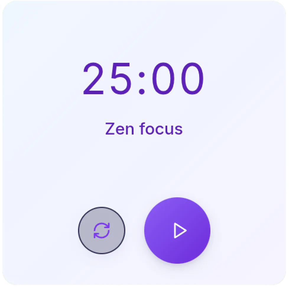 Zen Pomodoro Timer Notion Widget