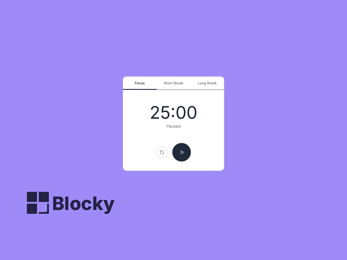 Minimalist Pomodoro Timer