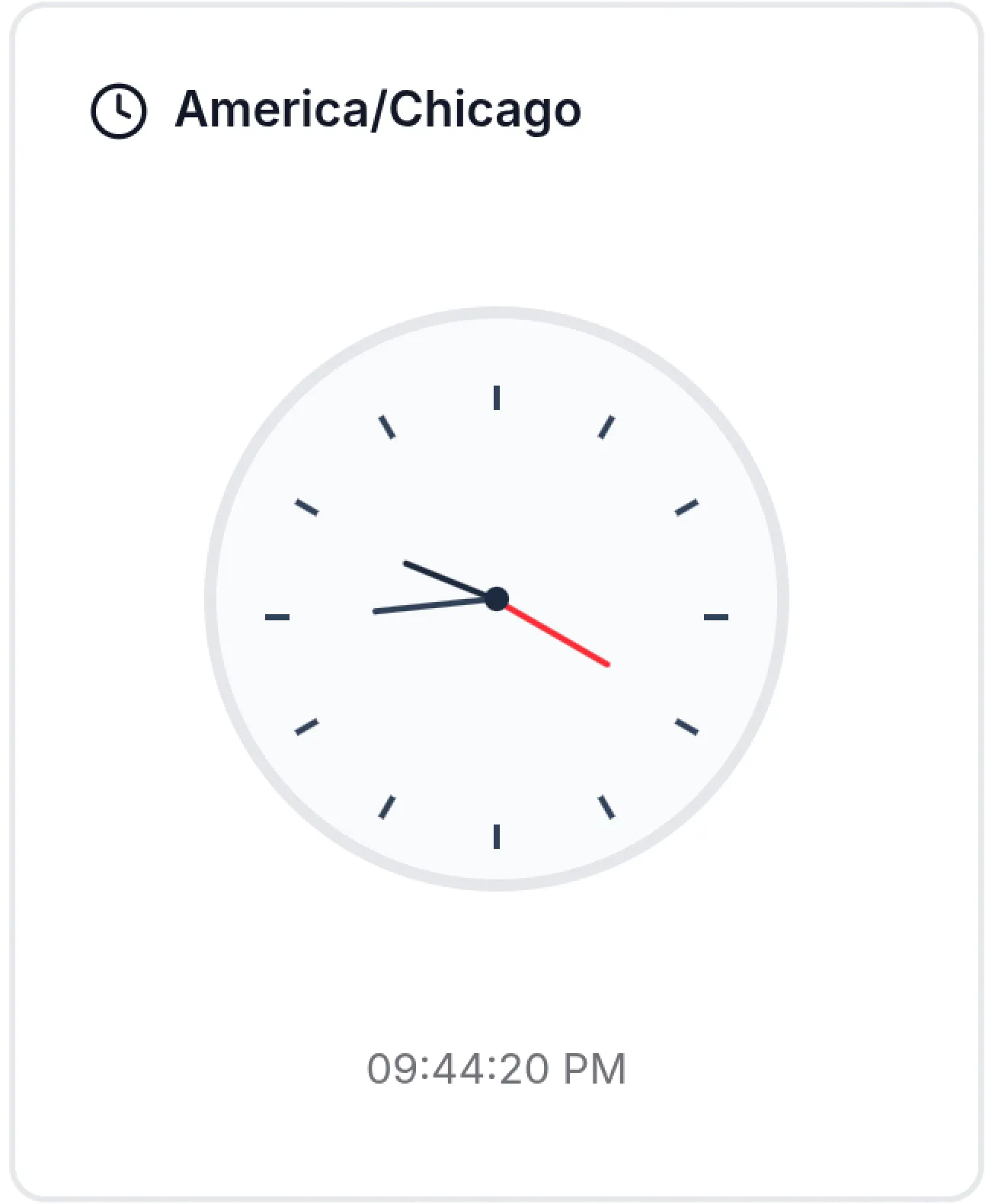 Analog World Clock Notion Widget