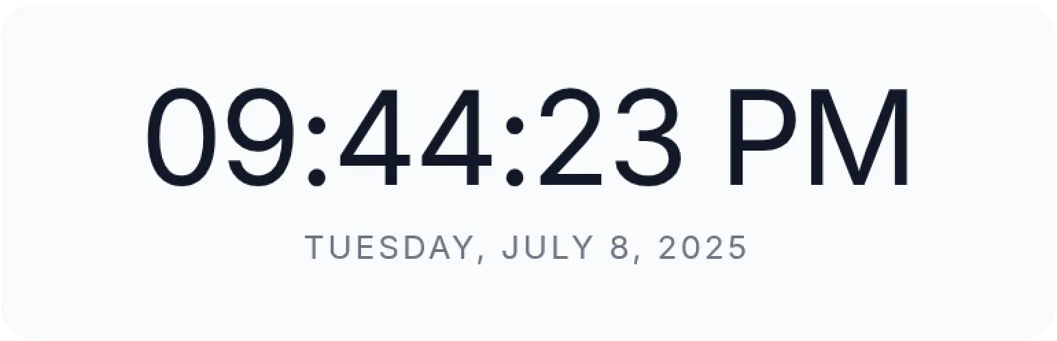 Minimalist World Clock Notion Widget