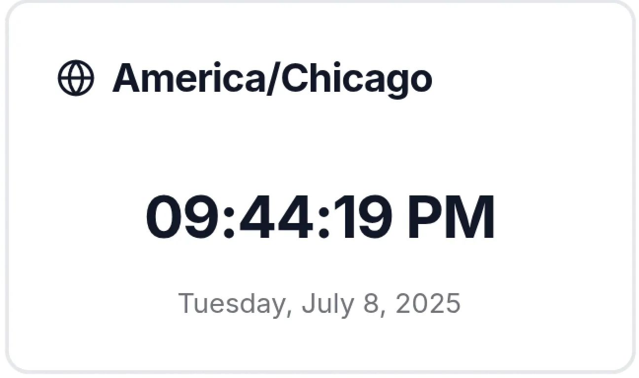 Normal World Clock Notion Widget
