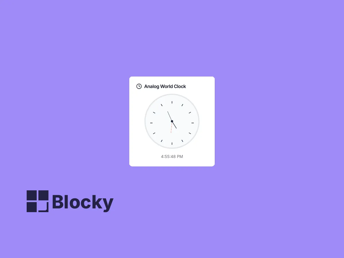 Analog World Clock