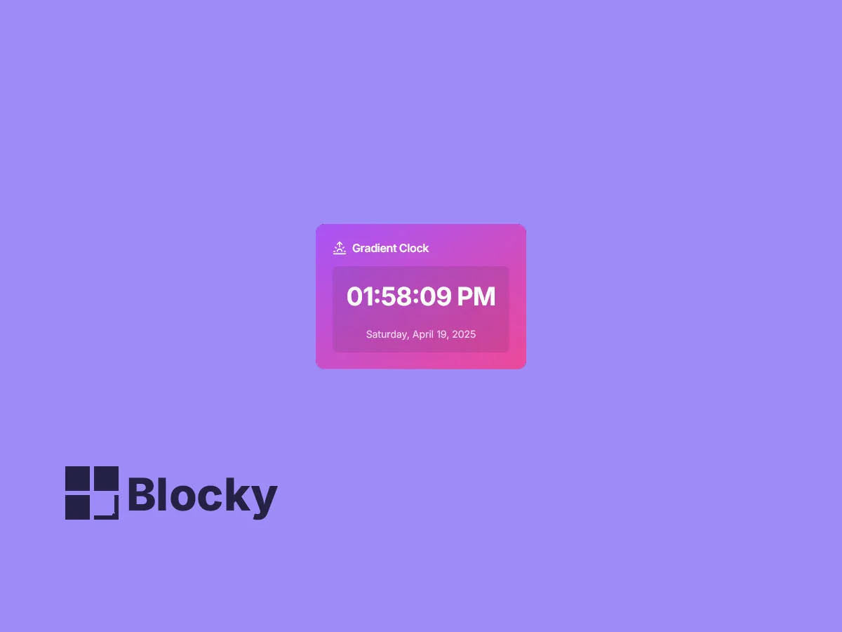 Gradient World Clock