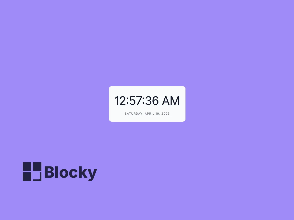 Minimalist World Clock