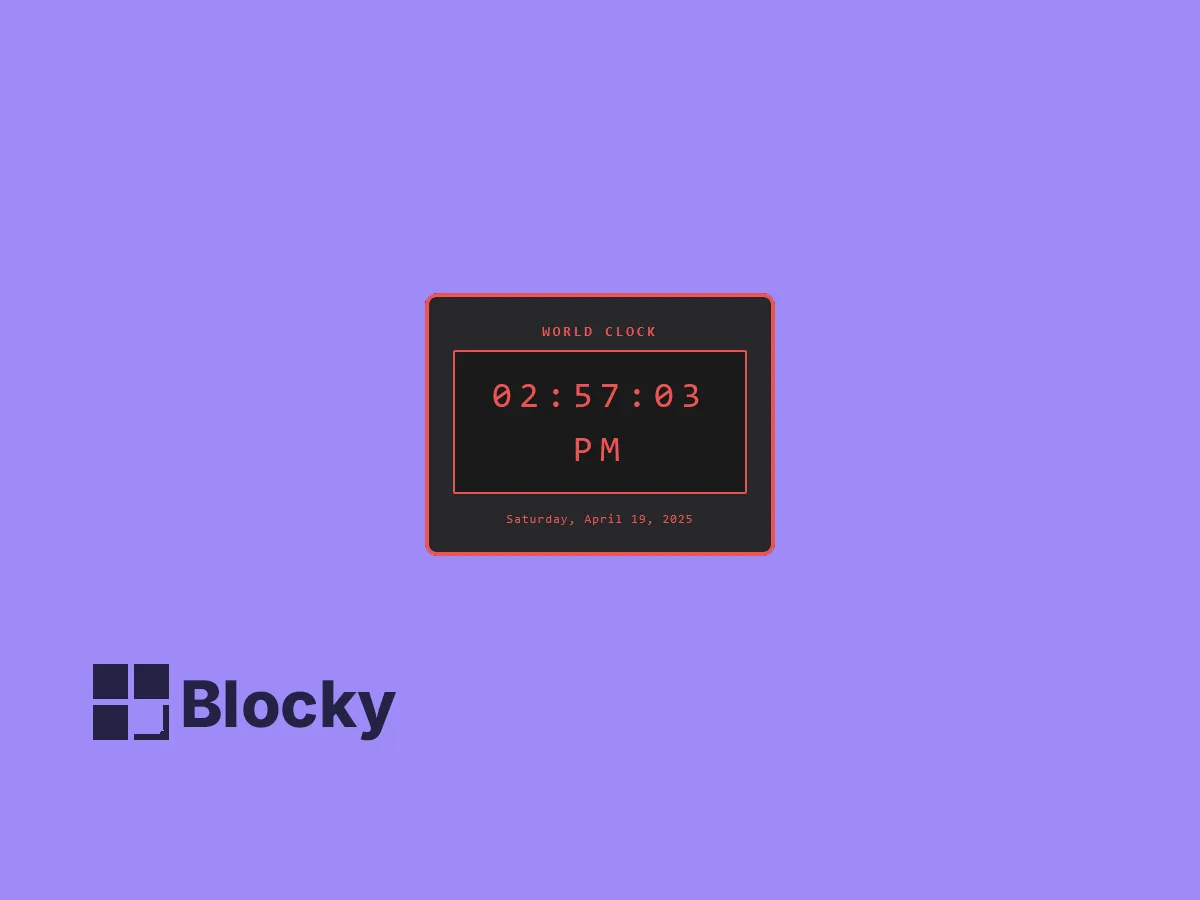 Retro World Clock