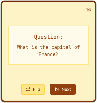 Retro Flashcards