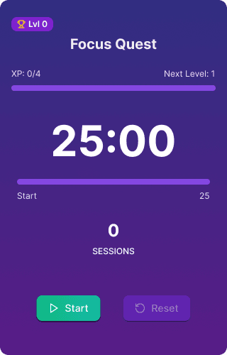 Gamified Pomodoro