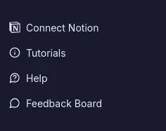 Blocky Feedback Board button in sidebar