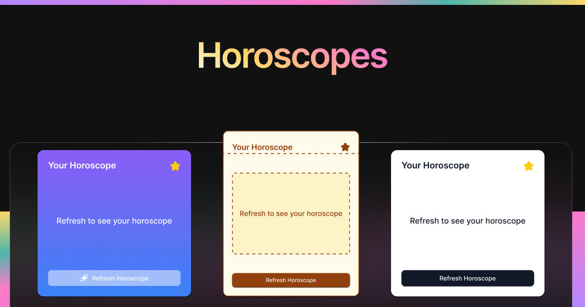Horoscopes widget preview