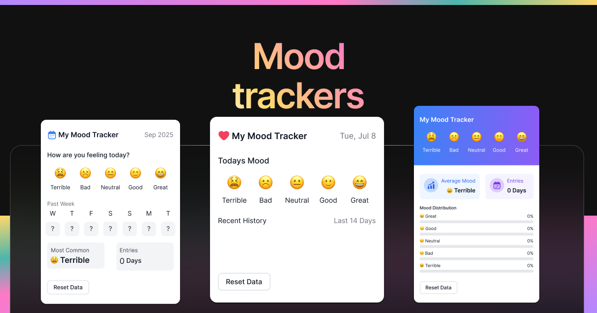 Mood Trackers widget preview