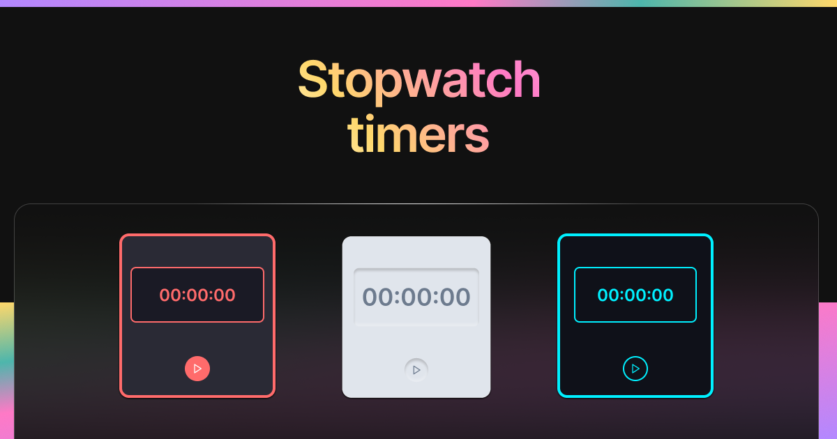 Stopwatch Timers for Notion – Widget Editor