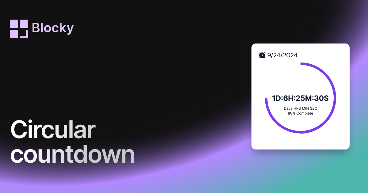 Circular Countdown widget preview