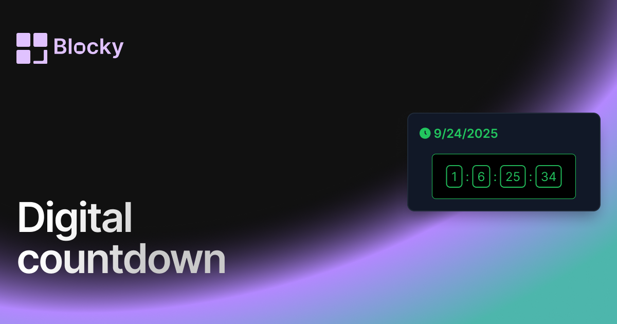 Digital Countdown variant specimen