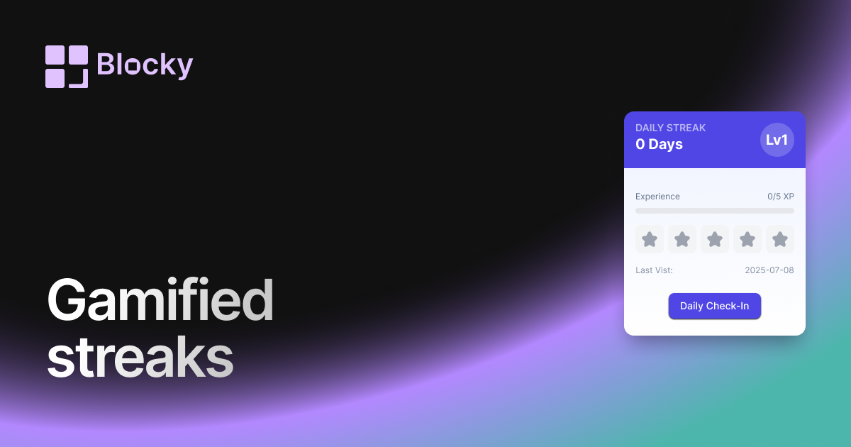 Gamified Notion Streak Tracker widget preview