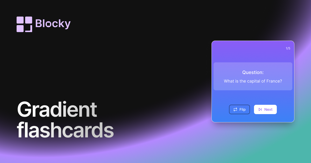Gradient Flashcards variant specimen