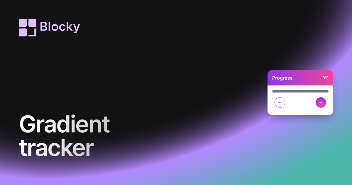 Gradient Progress Tracker widget preview