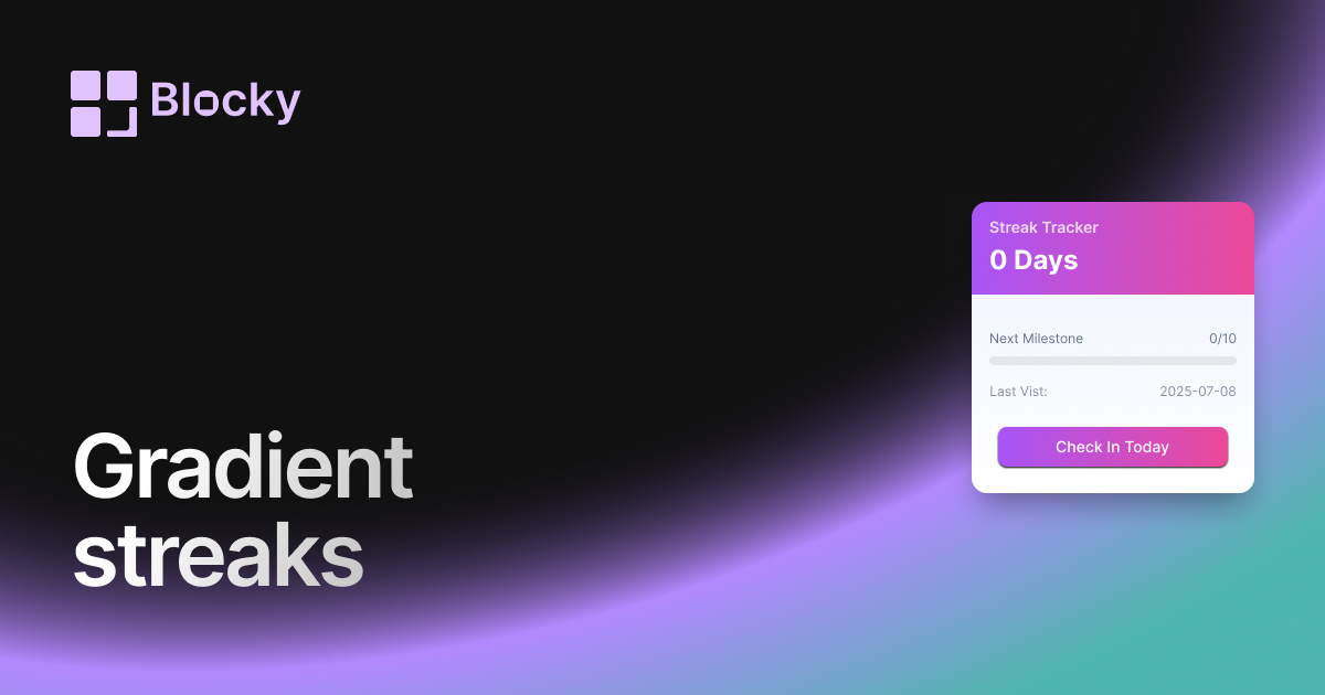 Gradient Notion Streak Tracker variant specimen