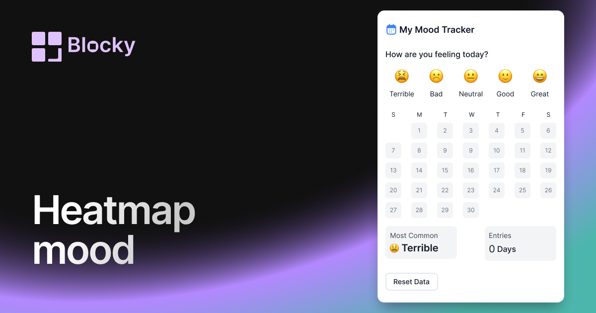 Heatmap Mood Tracker variant specimen