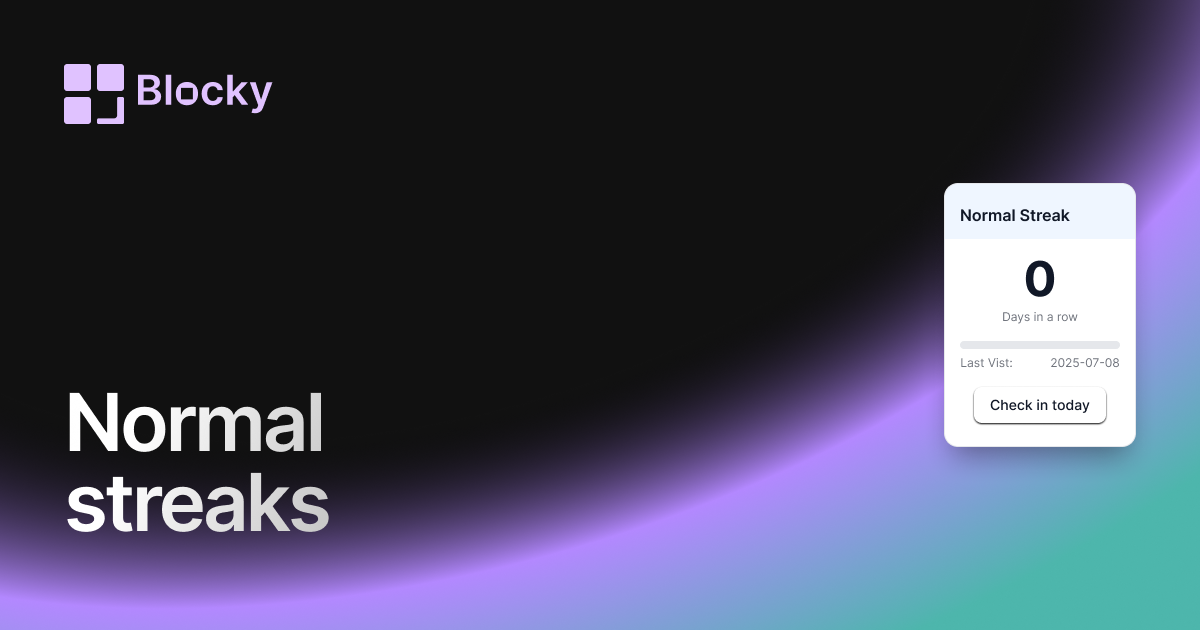 Normal Notion Streak Tracker widget preview
